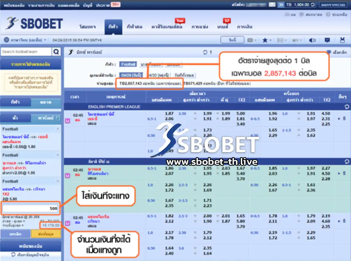 แทงบอลเสต็ป sbobet