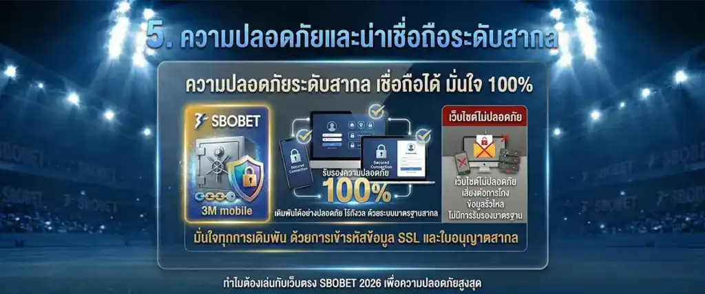 5. ความปลอดภัยและน่าเชื่อถือระดับสากล