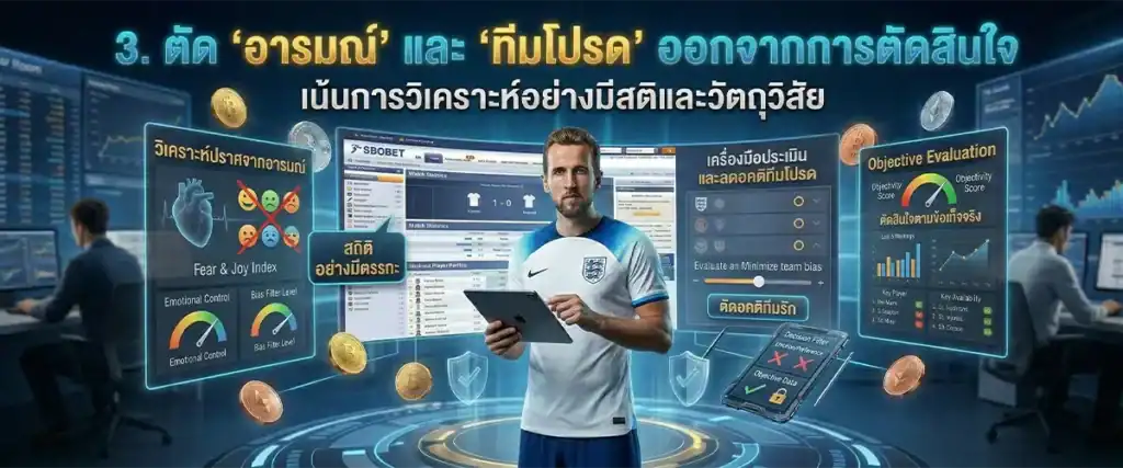 3. ตัด "อารมณ์" และ "ทีมโปรด" ออกจากการตัดสินใจ